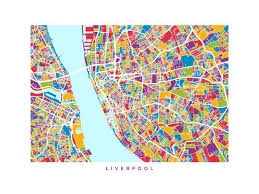 Liverpool city in merseyside, england, united kingdom detailed profile, population and facts. Liverpool England City Street Map Art Print By Michael Tompsett Art Com