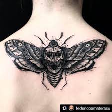 Thanks To Federico Amaterasu Support Repost Federicoamaterasu Get Repost Skull Moth Done At Sweetyjtat Pattern Tattoo Tattoo Styles Skull Tattoos