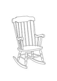 Black And White Dining Room Clipart Rocking Chair Linear Line Hand Drawing A6 By Thecolourstudyshop Easy Drawings Chair Drawing Drawings