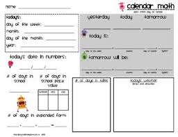 Calendar Math Center Calendar Math Math Math Number Sense