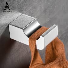 Wall hook robe towel hook coat hooks hanger polishing silver tone 2pcs. White Robe Hook Coat Hooks Wall Mounted Robe Hooks For Bathroom Kitchen Cloth Hook Bathroom Accessories Fitting Fm 5782wl Robe Hooks Aliexpress