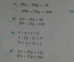 Find the sum of two numbers that add to the middle number. Solve The Following Systems Of Equations Chapter Pair Of Linear Equations In 2 Variables Answer Brainly In