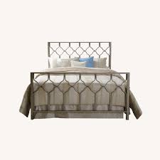 Our gold/black metal accent table is built of a premium metal frame and strong tempered glass for a sturdy and stable structure. Wayfair Brushed Gold Metal King Size Bed Aptdeco