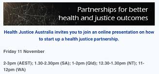 Through health justice partnership, we help people overcome complex problems in their lives by breaking down the barriers between health and legal services, . Naccho Aboriginal Health Save A Date Invitation Online Presentation How To Start Up A Health Justice Partnership Naccho Aboriginal Health News Alerts
