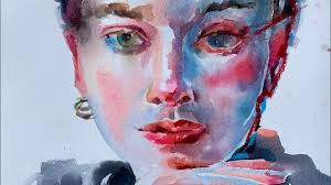 Watercolor tutorial. Portrait. Expressionism ✨