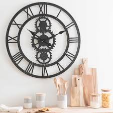 Zwarte Metalen Temps Modernes Klok D Maison Horloge Metal Maison Du Monde