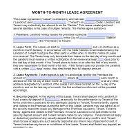 Month-to-Month Lease Agreement Template