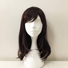 Side bangs can beautifully hide your wide forehead to balance your looks. Women Dark Brown Side Swept Bangs Long Straight Hair Cosplay Etsy