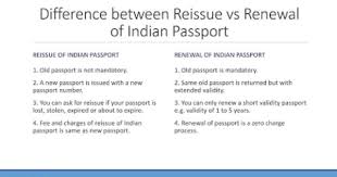Difference Between Re Issue And Renewal Of Indian Passport Nri Saving And Investment Tips Investment Tips Savings And Investment Investing