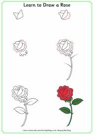 طريقة رسم وردة خطوة بخطوة للمبتدئين learn to draw flowers roses drawing flower drawing