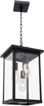 Amazon Com Todoluz 3 Light Black Outdoor Pendant Light Fixture Adjustable Exterior Hangi Outdoor Pendant Light Fixtures Outdoor Hanging Lights Porch Lighting