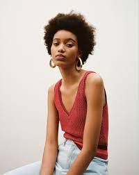 Image 1 Of Two Tone Top Hi Rise Loose Fit Jeans Oval Metal Hoop Earrings From Zara Zara Editorial Fashion Zara Fashion