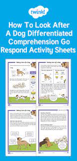 How To Look After A Dog Differentiated Reading Comprehension Activity Comprehension Activities Reading Comprehension Activities Comprehension