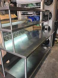 Select showrooms now open for instore shopping and curbside pickup. Quest 6 Ft Stainless Steel Work Table With Over Head Shelving Outside Nanaimo Nanaimo Mobile