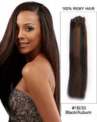 Virgin hair that has never been processed is the black women have many different textures of hair; 16 1b 30 Black Auburn Straight Weave Remy Hair Weft Hair Extensions