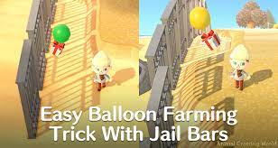 Farm Diy Recipe Balloons Easy Using Jail Bars Wall Trick In Animal Crossing New Horizons Guide Animal Crossing World