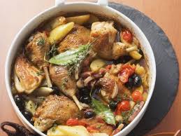 Geschmortes Huhn Mit Gemuse Provenzalischer Art Rezept Geschmortes Huhn Rezepte Schmoren