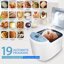 Kangbaishi Bread Maker Bread Machine Automatic Bread Maker With 3 Loaf Sizes1 1 5 2lb 15hour Delay Timer 19 Programs 3 Cr Bread Soft Bread Machine Bread Maker