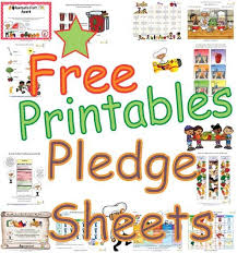 printable healthy habits goals pledge sheets for kids