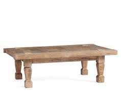 Miro concrete coffee table with natural wood base options. Takhat 53 5 Reclaimed Wood Coffee Table Pottery Barn
