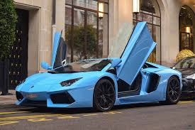 It was the fastest commercially available car for the standing kilometer when introduced. Blu Cepheus Blue Lamborghini Super Luxury Cars Lamborghini Cars