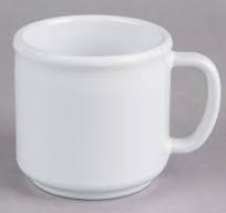 Thunder Group CR9035W 10 oz. White Melamine Mug - 12/Pack