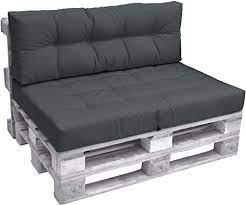Realizzare spalliera divano / guide per arredare: Beautissu Cuscino Spalliera Per Divano In Pallet Eco Elements 120x40x10 20cm Per Divani Con Bancali Di Legno Grigio Amazon It Giardino E Giardinaggio