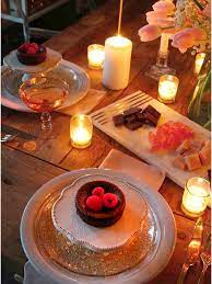 Outdoor candle light dinner for two by noviii ❤ liked on polyvore featuring boconcept, giuseppe zanotti, riedel, guess by marciano, juliska, topshop and summeroutdoordining. Valentine S Day Table Candlelit Dinner For Two Modern Glam
