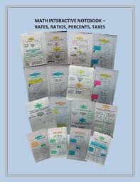 Math Interactive Notebook Rates Ratios Percents And Taxes Math Interactive Notebook Math Interactive Interactive Notebooks