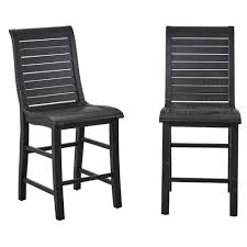 Progressive Furniture Willow Distressed Black Counter Chairs 2 Count P812 63 The Home Depot In 2020 Progressive Furniture Counter Chairs Black Counter Stools