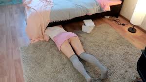 Young step sister Estie Kay stucked under bed and fucked - XNXX.COM