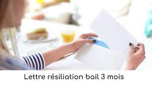 Modèle préavis logement 3 mois source google image: Lettre Resiliation Bail 3 Mois Contrat De Bail De Location