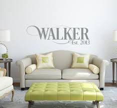 Custom Family Name Wall Decal With Established Date