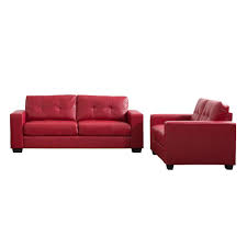 Corliving Club 2 Piece Tufted Red Bonded Leather Sofa Set The Home Depot Canada 5.0 out of 5 stars 1.