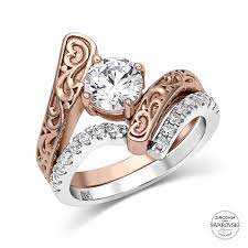 Sterling Lane Destiny Rose Engagement Ring Wedding Band Set From Montana Silversmit Western Wedding Rings Sets Western Wedding Rings Western Engagement Rings
