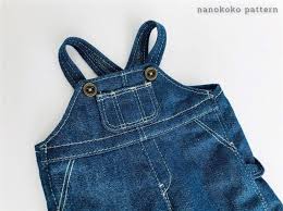 オーバーオールの型紙と作り方 メルちゃん ソランちゃんサイズのドール服 nanokoko pattern オーバーオール 服作り方 メルちゃん 服 作り方
