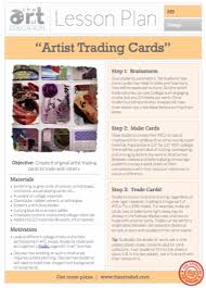 Lesson Plans The Art Of Education University Art Lessons Elementary Artist Trading Cards Art Lesson Plans