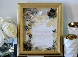 Custom Wedding Invitation Framed Wedding Etsy Framed Wedding Invitations Custom Wedding Invitations Framed Wedding Invitation Keepsake