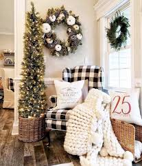 Fake flower decoration 5 dollars. 40 Warm And Cozy Farmhouse Inspired Christmas Decorating Ideas