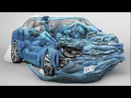 Body Crash Painted People Car Sculpture Body Painting Funny Optical Illusions Car Art