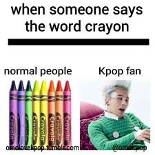 Haha I Think Of Gd When Someone Says Crayon Too Xd G Dragon Kpop Funny Crayon