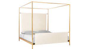 Frame canopy california king bed cb2 $ 899.00. Odessa Shearling Canopy Bed King Reviews Cb2 Bed Frame And Headboard Modern Bed Modern Canopy Bed