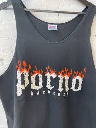 Vintage HARDCORE PORNO PORN FLAMES TANK TOP SHIRT XL