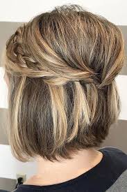 Bob hairstyles are a great canvas to show off a balayage. Bob Wedding Hairstyles For Short Hair Half Up Half Down Addicfashion