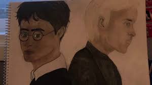 How to draw draco malfoy from harry potter. Harry Potter And Draco Malfoy Drawing Promarkers Youtube