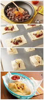 Taco Stuffed Crescent Pockets Recipe Mexican Food Recipes Recipes Crescent Recipes
