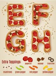 Exquisite Pizza Alphabet Design Vector 02 Alphabet Design Stuffed Peppers Alphabet