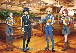 sword art online alicization x tower records cafe sword art sword art online online art