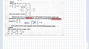 Video ini membahas #invers #matriks #ordo 2x2 dan #contoh #soal dan #pembahasan Determinan Dan Invers Matriks Ordo 2x2 Youtube