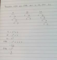Jika kita melihat contoh diatas maka hasil kelipatan persekutuan dari angka 4 dan 8 ialah 8, 16, 24, 32 (diambil yg sama dari angka 4 dan 8 diatas) kemudian untuk nilai kpk dari angka 4 dan 8 ialah 8 karena diambil dari nilai terkecil dari {8, 16, 24, 32}. Tentukan Kpk Dan Fpb Dari 12 28 Dan 32 Brainly Co Id